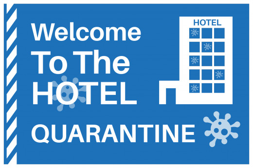 Covid-19 Quarantine Hotel Vector Illustration