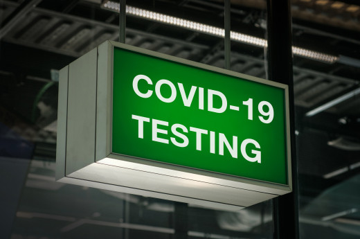 Covid 19 testing centre signage